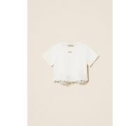 T-shirt avec dentelle fille blanc OTHER 8Y
