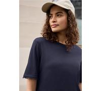 Street One Studio T-Shirt avec détails Crochet sur Les Manches Bleu Marine 44