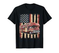T-Shirt avec Drapeau américain pour Camping-Car T-Shirt