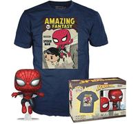 T-Shirt avec Figurine - Funko - Spider-Man - Métallique - XL - Vinyle de Qualité