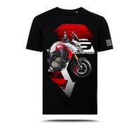 T-shirt avec graphique AZ Graphishop compatible avec Ducati Multistrada V4 RS TS-FM-196, Noir , L