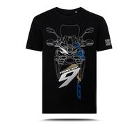 T-shirt avec graphique AZ Graphishop compatible avec Yamaha Tracer 9 GT + 2025 Cobalt Blue TS-FM-198, Noir , L