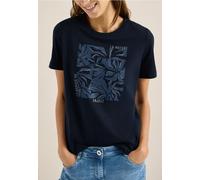 Cecil T-Shirt Universel avec imprimé sur Le Devant - Bleu - Taille S