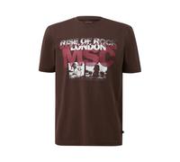 T-shirt avec imprimÃ© devant base droite QS Marron S