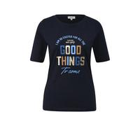 T-shirt avec imprimé devant femme s.Oliver Bleu 46
