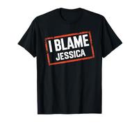 T-Shirt avec Inscription « I Blame Jessica » T-Shirt
