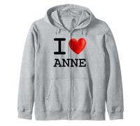 T-Shirt avec Inscription « I Love Anne » en Forme de cœur Sweat à Capuche
