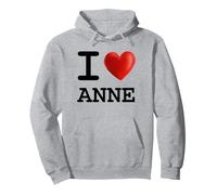 T-Shirt avec Inscription « I Love Anne » en Forme de cœur Sweat à Capuche