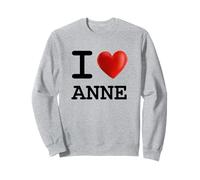 T-Shirt avec Inscription « I Love Anne » en Forme de cœur Sweatshirt