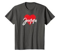 T-Shirt avec Inscription « I Love Jenna First Name » T-Shirt, Enfant, Asphalte, 12 Ans