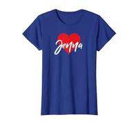 T-Shirt avec Inscription « I Love Jenna First Name » T-Shirt, Femme, Bleu Royal, L