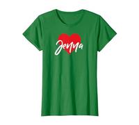 T-Shirt avec Inscription « I Love Jenna First Name » T-Shirt, Femme, Vert Kelly, L