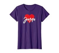 T-Shirt avec Inscription « I Love Jenna First Name » T-Shirt, Femme, Violet, L