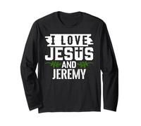 T-Shirt avec Inscription « I Love Jesus and Jeremy » Manche Longue
