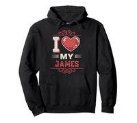 T-Shirt avec Inscription « I Love My James » Sweat à Capuche