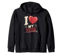 T-Shirt avec Inscription « I Love My Jessica » Sweat à Capuche