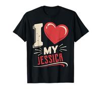 T-Shirt avec Inscription « I Love My Jessica » T-Shirt