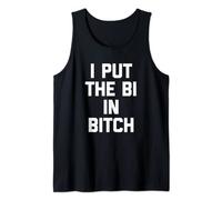T-shirt avec inscription « I Put The Bi In Bitch » et inscription bisexuelle LGBTQ+ Bi Débardeur