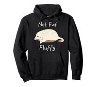 T-Shirt avec Inscription « Not Fat I'm Fluffy Cute Lazy Cat » Sweat à Capuche