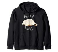 T-Shirt avec Inscription « Not Fat I'm Fluffy Cute Lazy Cat » Sweat à Capuche