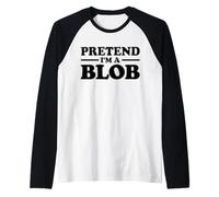 T-Shirt avec Inscription « Pretend I'm a Blob Halloween » Manche Raglan