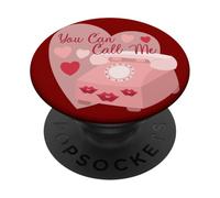T-Shirt avec Inscription « You Can Call Me » pour Homme et Femme PopSockets PopGrip Adhésif