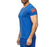 T-shirt avec logo de la NASA respirant et confortable pour le sport et les loisirs, Bleu saxe., XL