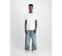 Alpha Industries Satin Logo T-Shirt pour homme Taille 2XL - Blanc