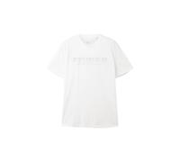 T-shirt avec logo imprimÃ© sur le devant Tom Tailor Denim Blanc L