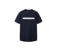 T-shirt avec logo imprimÃ© sur le devant Tom Tailor Denim Bleu M
