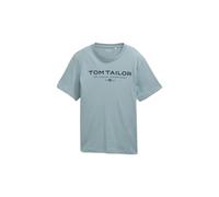 TOM TAILOR T-Shirt pour Homme en Coton avec Logo imprimé, 27475 - Gris Menthe, XL