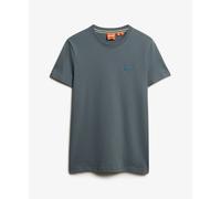 Superdry T-Shirt Homme Essential Logo EMB Stormy Weather Bleu, Bleu tempête, 3XL