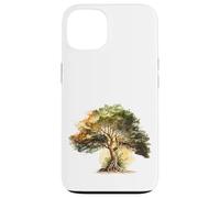 T-shirt avec motif arbre ancien, vieux chêne et feuilles colorées forêt d'automne Coque pour iPhone 13