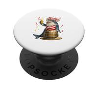 T-Shirt avec Motif Baleine de Carnaval - Confettis - Carnaval PopSockets PopGrip Adhésif