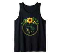 T-shirt avec motif tournesol « You Are My Sunshine » pour femme Débardeur