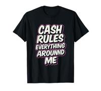 T-Shirt avec Paroles de Rap Hip Hop Rap de Cash Rules T-Shirt