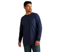 T-shirt avec poche Ã manches longues Ariat Rebar Cotton Strong Standard Bleu M