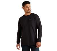 T-shirt avec poche à manches longues Ariat Rebar Cotton Strong Standard Noir S