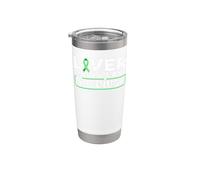 T-shirt avec ruban vert survivant d'une greffe de foie Gobelet isotherme en acier inoxydable double paroi