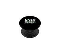 T-Shirt avec Ruban Vert survivant d'une greffe de Foie PopSockets PopGrip Adhésif