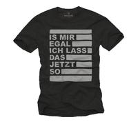 T-Shirt avec Slogan CELA M´EST ÈGAL, JE LAISSE TOMBER Noir Taille S S