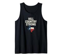 T-shirt avec support du drapeau Hill Country Strong Texas Outline Débardeur