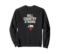 T-shirt avec support du drapeau Hill Country Strong Texas Outline Sweatshirt
