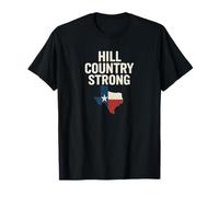 T-shirt avec support du drapeau Hill Country Strong Texas Outline T-Shirt