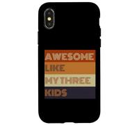 T-shirt Awesome Like My Three Kids pour la fête des pères Coque pour iPhone X/XS