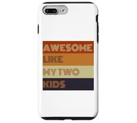 T-shirt Awesome Like My Two Kids pour la fête des pères Coque pour iPhone 7 Plus/8 Plus