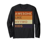 T-shirt Awesome Like My Two Kids pour la fête des pères Manche Longue