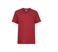 T-shirt bÃ©bÃ© Fruit of the Loom Valueweight 165 Rouge 1/2 ans