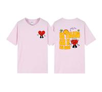 T-Shirt Bad Bunny Double Face Imprimé Manches Courtes T-Shirt À Manches Courtes Hommes Femmes Hip-hop Neutre Adulte T-Shirt Manches Courtes Hauts Garçons Filles-Black||XXS