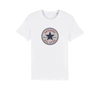 T-Shirt Bagarre Norris - Logo Chuck Norris Allstar - M Blanc - Tee Shirt Humour Acteur Connu Walker Texas Ranger